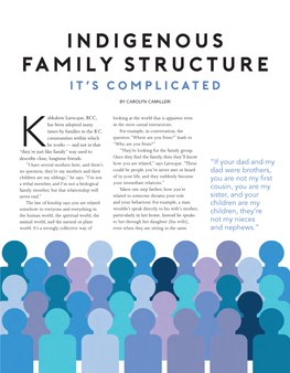 Indigenous Family Structure It’ S Complicated