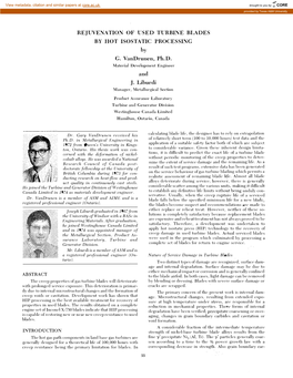 Rejuvenation of Used Turbine Blades by Hot Isostatic Processing 57