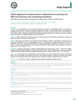 Acute Effects of Levosimendan and Dobutamine on QRS Duration in Patients with Heart Failure