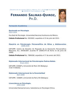 Fernando Salinas-Quiroz, Ph.D