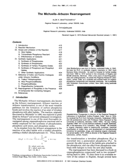 The Michaelis-Arbuzov Rearrangement