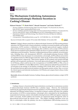 The Mechanisms Underlying Autonomous Adrenocorticotropic Hormone Secretion in Cushing's Disease