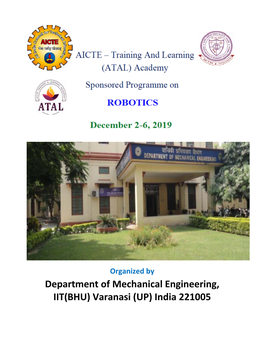 Department of Mechanical Engineering, IIT(BHU) Varanasi (UP) India 221005