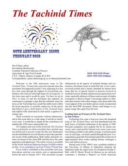 View the PDF File of the Tachinid Times, Issue 25