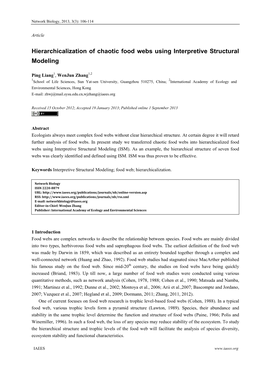 Hierarchicalization of Chaotic Food Webs Using Interpretive Structural Modeling