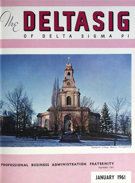 JANUARY 1961 the International Fraternity of Delta Sigma Pi