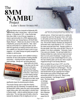 The 8MM NAMBU Project – LARRY’S SHORT STORIES #45 –