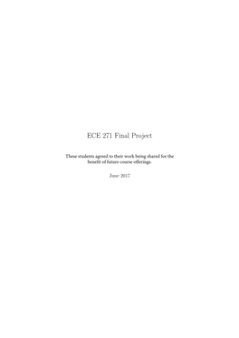ECE 271 Final Project