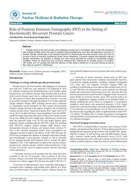 (PET) in the Setting of Biochemically Recurrent Prostate Cancer