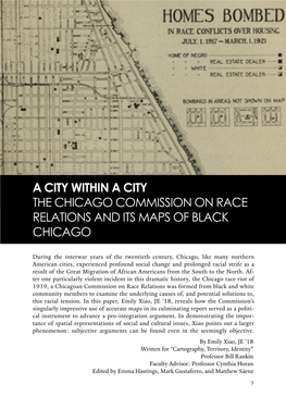 A City Within a City the Chicago Commission on Race Relations and Its Maps of Black Chicago
