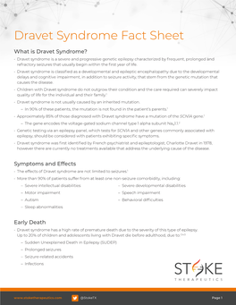 Dravet Syndrome Fact Sheet