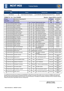 Trainee Details