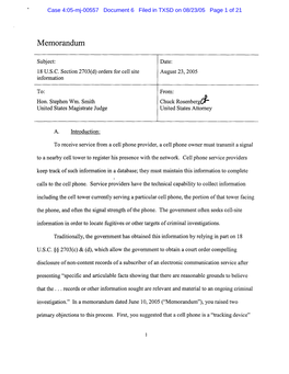 In Re Application for Pen Register and Trap/Trace Device with Cell Site Location Authority