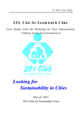 20% Club Workshop for Japanese, Chinese, Korean Local Governments