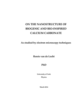 On the Nanostructure of Biogenic and Bio-Inspired Calcium Carbonate