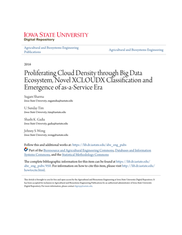 Proliferating Cloud Density Through Big Data Ecosystem, Novel