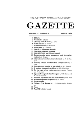 Gazette 31 Vol 1