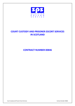 Court Custody and Prisoner Escort Services in Scotland