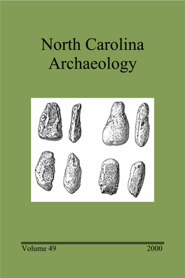 North Carolina Archaeology, Vol. 49