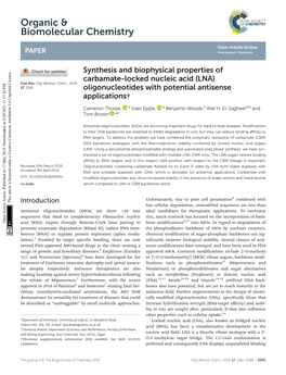 Organic & Biomolecular Chemistry