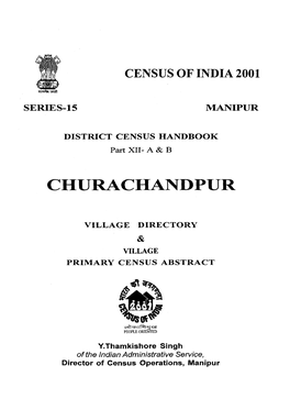 District Census Handbook, Churachandpur, Part-XII a & B