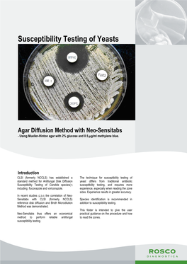 Susceptibility Testing of Yeasts