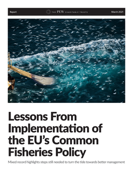 Lessons from Implementation of the EU's Common Fisheries Policy