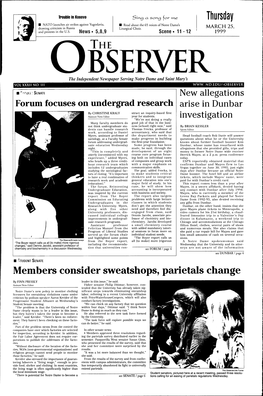 Thursday • NATO Launches Air Strikes Against Yugoslavia, • Read About the 65 Voices of Notre Dame's Drawing Criticism in Russia Liturgical Choir