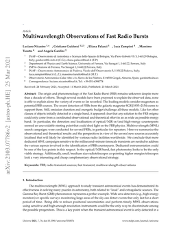 Multiwavelength Observations of Fast Radio Bursts