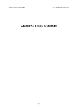 Group G: Trees & Shrubs