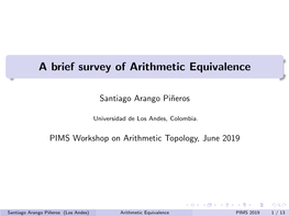 A Brief Survey of Arithmetic Equivalence