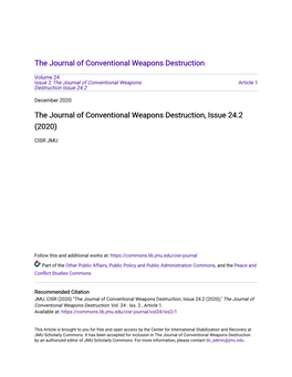 The Journal of Conventional Weapons Destruction