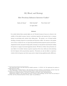 Oil, Blood, and Strategy