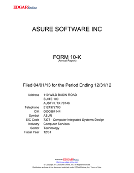 Asure Software Inc