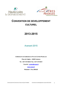 Convention De Developpement Culturel