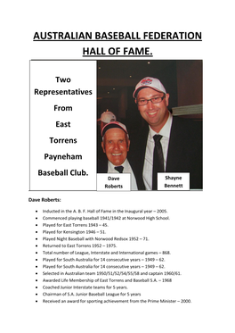 Australian Baseball Federation Hall of Fame