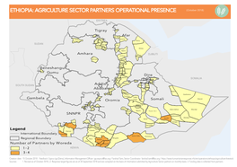 ETHIOPIA: AGRICULTURE SECTOR PARTNERS OPERATIONAL PRESENCE (October 2018)