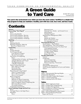 A Green Guide to Yard Care