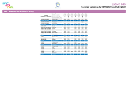 Horaires De La Ligne 849S