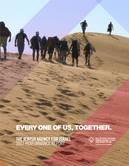 Every One of Us, Together. the Jewish Agency for Israel / 2017 Performance Report