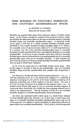 Some Remarks on Countably Barrelled and Countably Quasibarrelled Spaces