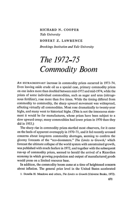 The 1972-75 Commodity Boom