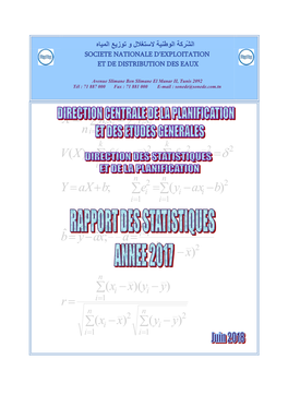 Rapport Des Statistiques Année 2017 : SONEDE