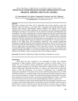 Effects of Wind Shear on Flight Operations in Sam