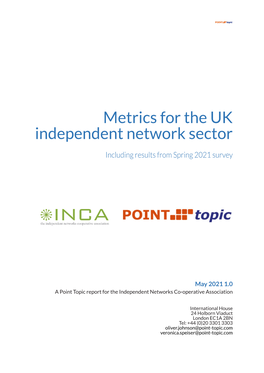 Metrics for the UK Independent Sector 2021 | 3 4|Metricsfortheukindependentsector2021© Point Topic 2021 Contents