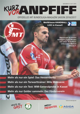 Hallenmagazin 16.11.2016