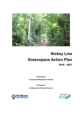 Nickey Line Greenspace Action Plan 2016 - 2021