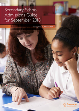 Secondary School Admissions Guide for September 2018