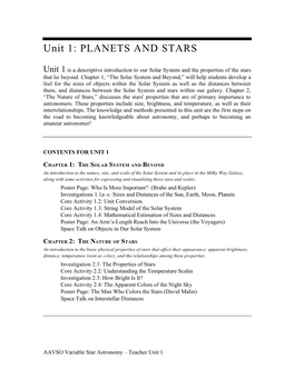 Planets and Stars