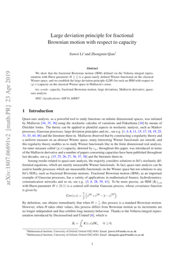 Large Deviation Principle for Fractional Brownian Motion with Respect To